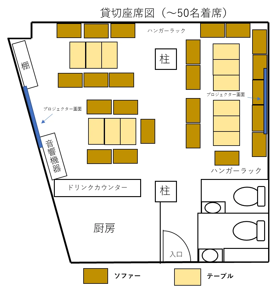渋谷ガーデンホール 着席レイアウト パターン3