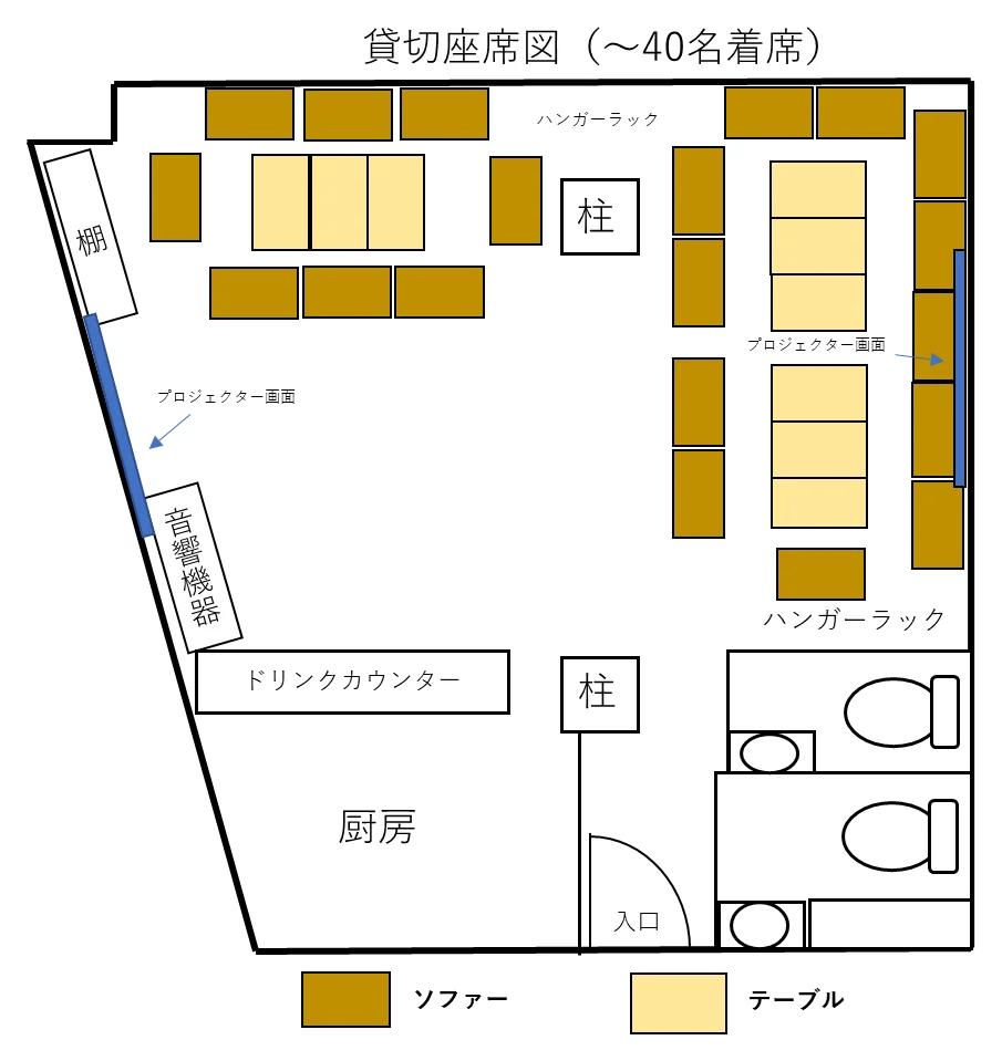 渋谷ガーデンホール 着席レイアウト パターン2