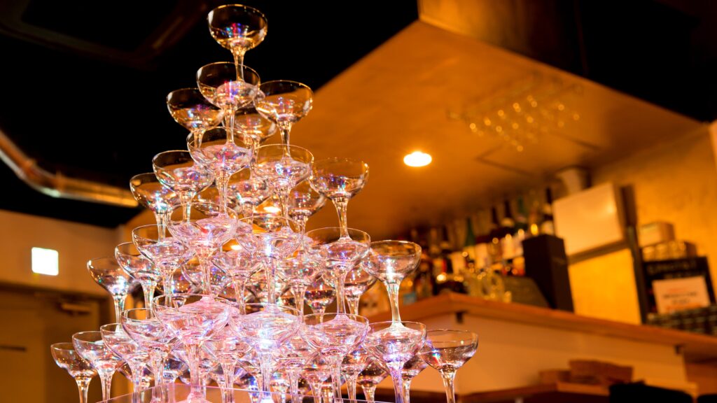 渋谷×貸切×忘年会「渋谷ガーデンホール」シャンパンタワー