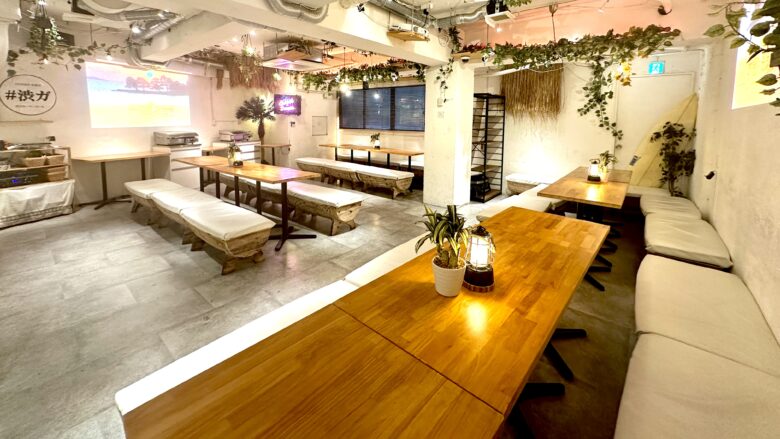 貸切パーティー会場「渋谷ガーデンホール」夜内観